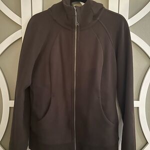 Lululemon EUC  Scuba Full Zip Hoodie in Espresso - size 12
